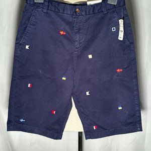 Navy Blue Burgee Print Boys Size 18